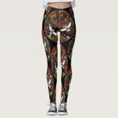 zwarte boom van leven leggings (Voorkant)