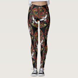 zwarte boom van leven leggings