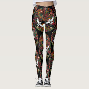 zwarte boom van leven leggings