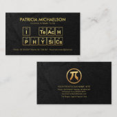 Zwarte boomgaard "I Teach Physics" Periodic Table Visitekaartje (Voorkant / Achterkant)