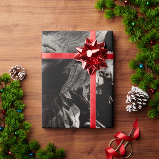Zwarte boomrand cadeaupapier (Feestdagen Geschenken)
