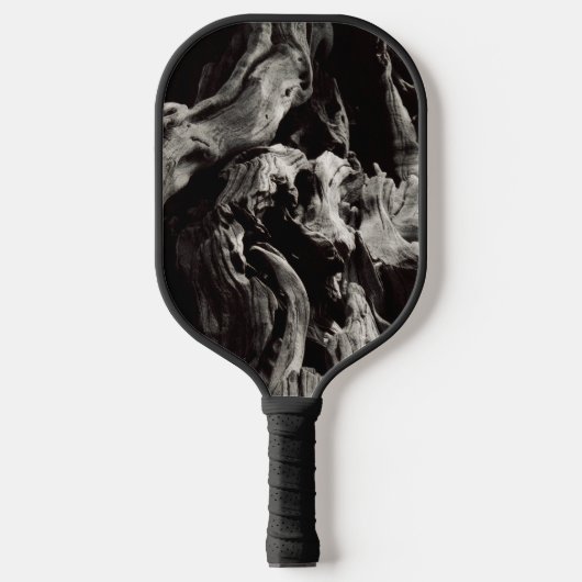 Zwarte boomrand pickleball paddle (Voorkant)