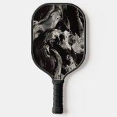 Zwarte boomrand pickleball paddle (Achterkant)
