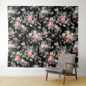 Zwarte boomstammen wandkleed (In Situ (horizontaal))