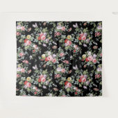 Zwarte boomstammen wandkleed (Voorkant (horizontaal))