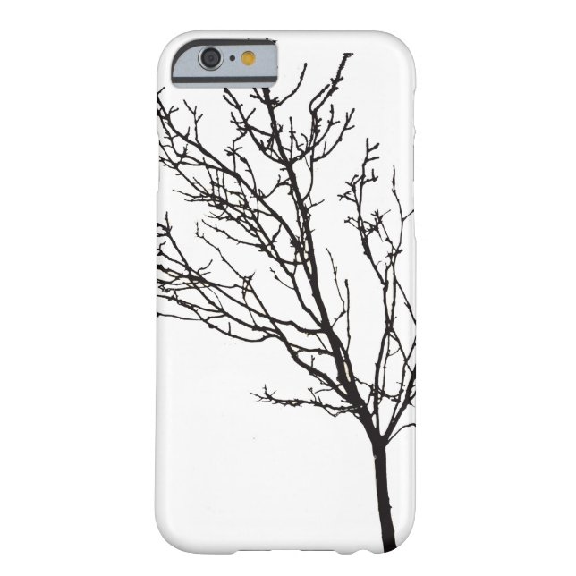 Zwarte boomtakken Witte hemel Case-Mate iPhone Case (Achterkant)