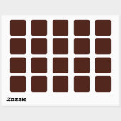 Zwarte boon (vaste kleur) vierkante sticker (Vel)