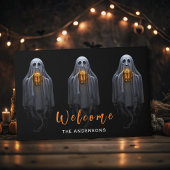 Zwarte Boos & Brews Geest Halloween Deurmat