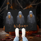 Zwarte Boos & Brews Geest Halloween Deurmat