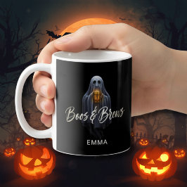 Zwarte Boos & Brews Geest Halloween Koffiemok
