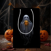 Zwarte Boos & Brews Geest Halloween Medium Cadeauzakje