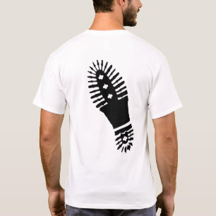 Zwarte Bootprint (backdesign) T-Shirt