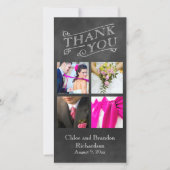 Zwarte Bord Collage Dank Je Foto Kaart (Voorkant)