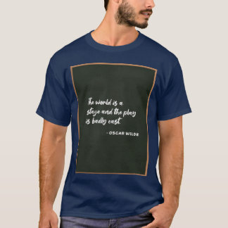 Zwarte bord Oscar Wilde citaat jongen T-shirt