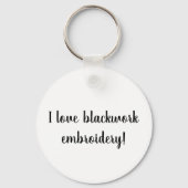 Zwarte borduurwerk sleutelhanger (Achterkant)