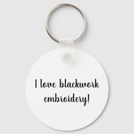 Zwarte borduurwerk sleutelhanger (Achterkant)