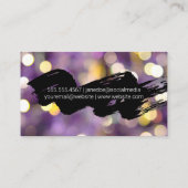 Zwarte borstel | Bokeh Visitekaartje (Achterkant)