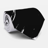 Zwarte Borstel Moderne Witte Achtergrond #2 Stropdas (Opgerold)