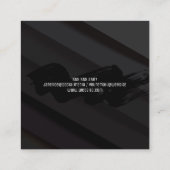 Zwarte borstel | Zwarte panelen Vierkante Visitekaartje (Achterkant)