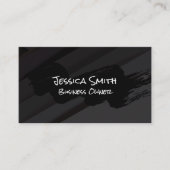 Zwarte borstel | Zwarte panelen Visitekaartje (Voorkant)