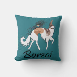 Zwarte Borzoi Kussen