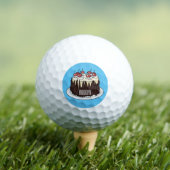 Zwarte boscake cartoon illustratie golfballen (Insitu Shirt)