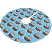 Zwarte boscake cartoon illustratie kerstboom rok (Gekanteld)