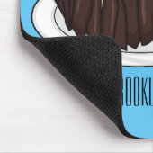 Zwarte boscake cartoon illustratie muismat (Hoek)