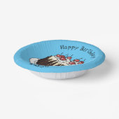 Zwarte boscake cartoon illustratie papieren kommen (Gebogen)