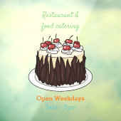 Zwarte boscake cartoon illustratie raamsticker (Vel 3)