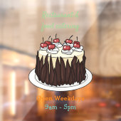 Zwarte boscake cartoon illustratie raamsticker