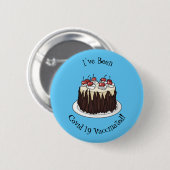 Zwarte boscake cartoon illustratie ronde button 5,7 cm (Voorkant /achterkant)