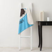 Zwarte boscake cartoon illustratie sherpa deken (In situ)