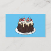 Zwarte boscake cartoon illustratie visitekaartje (Achterkant)