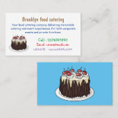 Zwarte boscake cartoon illustratie visitekaartje (Voorkant / Achterkant)