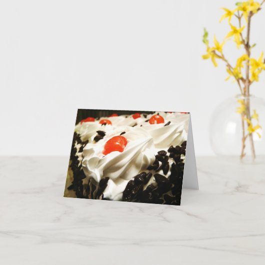 Zwarte BosCake Kaart (Gele Bloem)