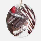 Zwarte boscake keramisch ornament (Links)
