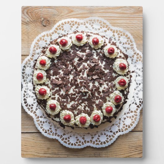 Zwarte boscake op bijthout fotoplaat (Voorkant)