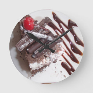 Zwarte boscake ronde klok