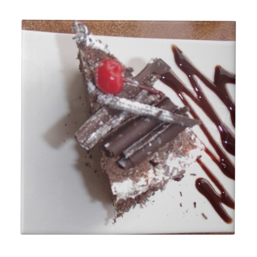 Zwarte boscake tegeltje (Voorkant)