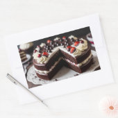 Zwarte boskaap rechthoekige sticker (Envelop)