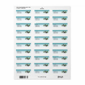 Zwarte Boston Terrier In Een Winterbos Etiket (Full Sheet)