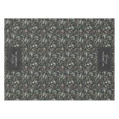Zwarte botanische elegante moderne cadeaudecor tafelkleed (Voorkant (Horizontaal))