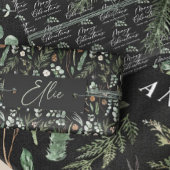 Zwarte botanische elegante moderne cadeauomslag tissuepapier