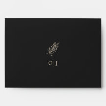Zwarte Botanische Monogram Trouw