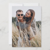 Zwarte botanische rustige foto, sla de datum op save the date (Achterkant)