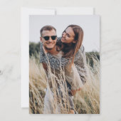 Zwarte botanische rustige foto, sla de datum op save the date (Achterkant)