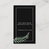 Zwarte botanische Visitekaartjes (Achterkant)