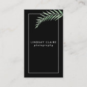 Zwarte botanische Visitekaartjes (Voorkant)