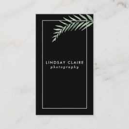 Zwarte botanische Visitekaartjes